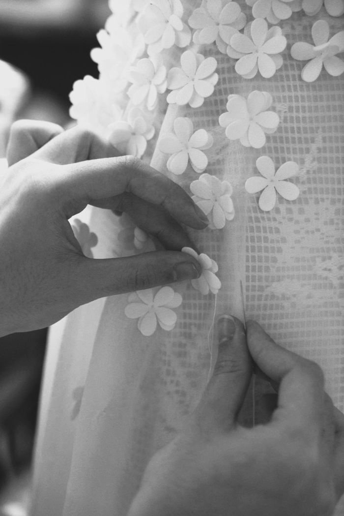Hand-finished detail in the WHITE ANT atelier